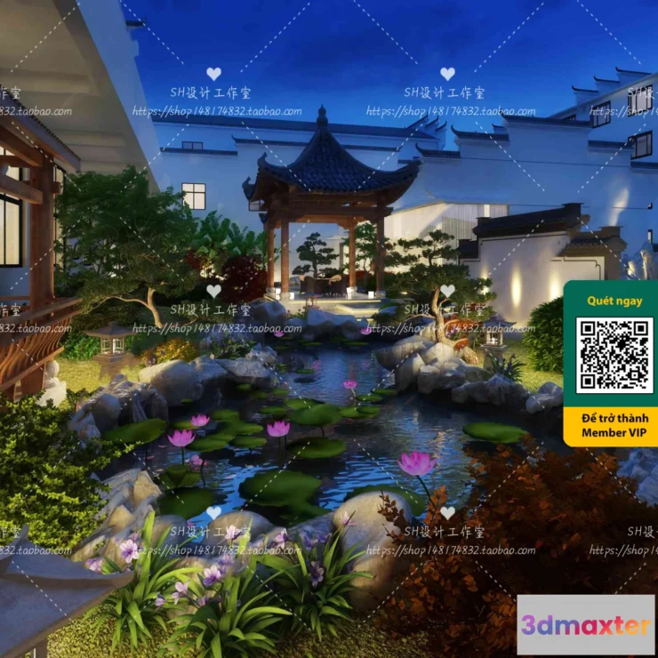 1250526 - COURTYARD - VRAY  CORONA - 3D MODEL - 6387