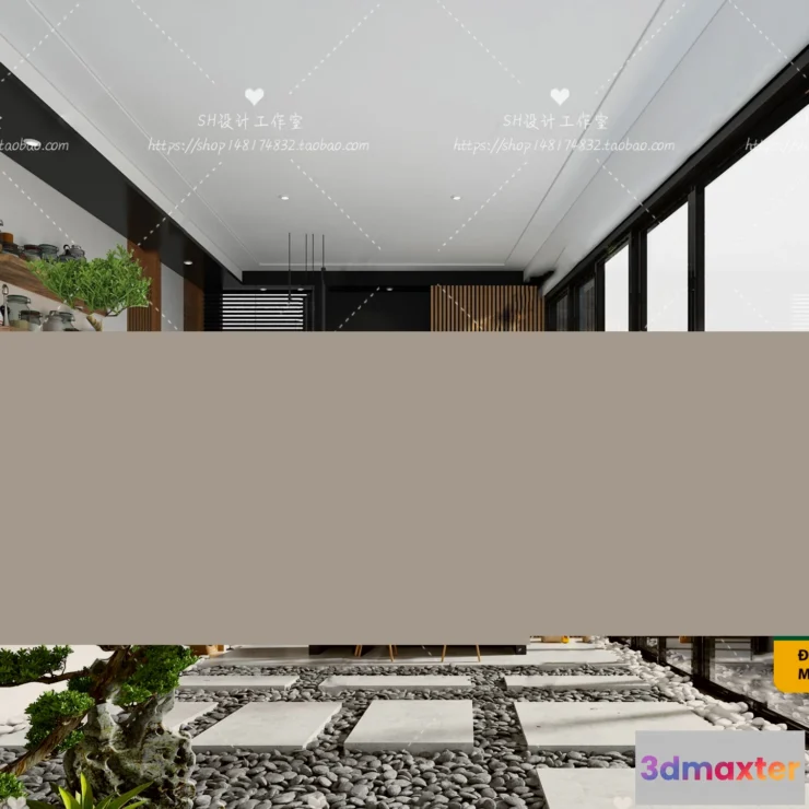 1250542 - COURTYARD - VRAY  CORONA - 3D MODEL - 6395