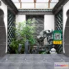 1250546 - COURTYARD - VRAY  CORONA - 3D MODEL - 6397