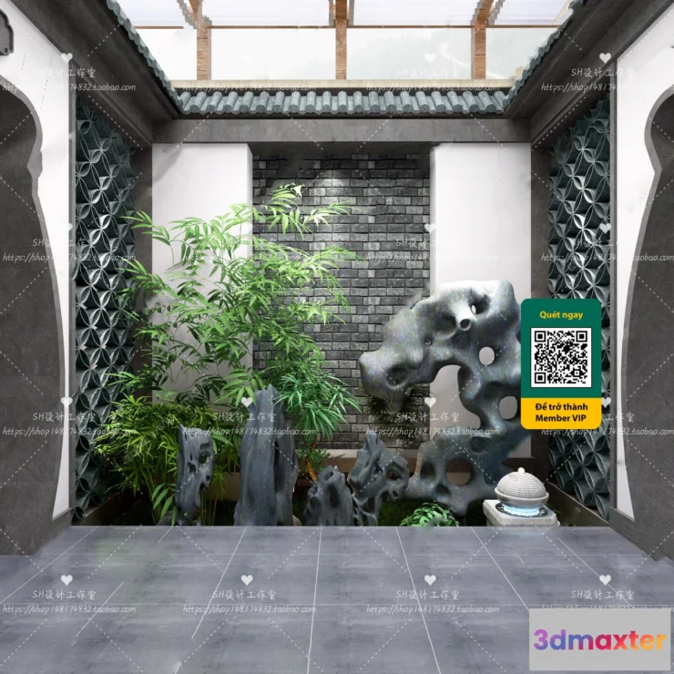 1250546 - COURTYARD - VRAY  CORONA - 3D MODEL - 6397