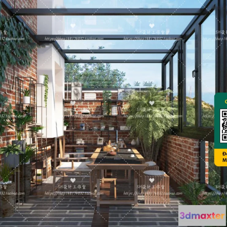 1250560 - COURTYARD - VRAY  CORONA - 3D MODEL - 6404