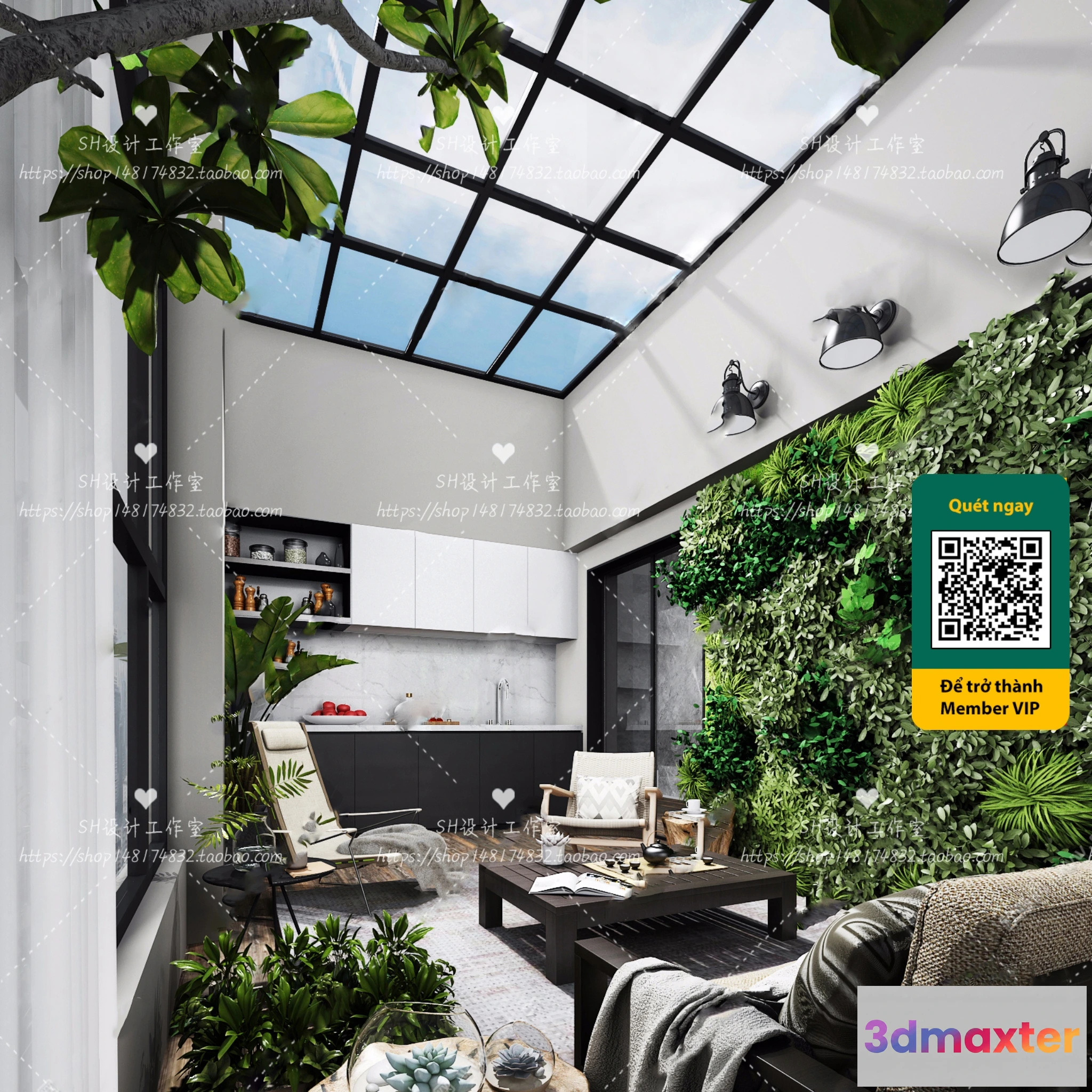 1250566 - COURTYARD - VRAY  CORONA - 3D MODEL - 6407