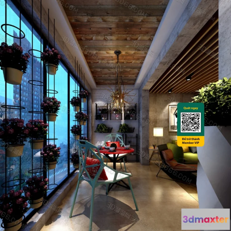 1250598 - COURTYARD - VRAY  CORONA - 3D MODEL - 6423