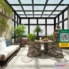 1250646 - COURTYARD - VRAY  CORONA - 3D MODEL - 6447