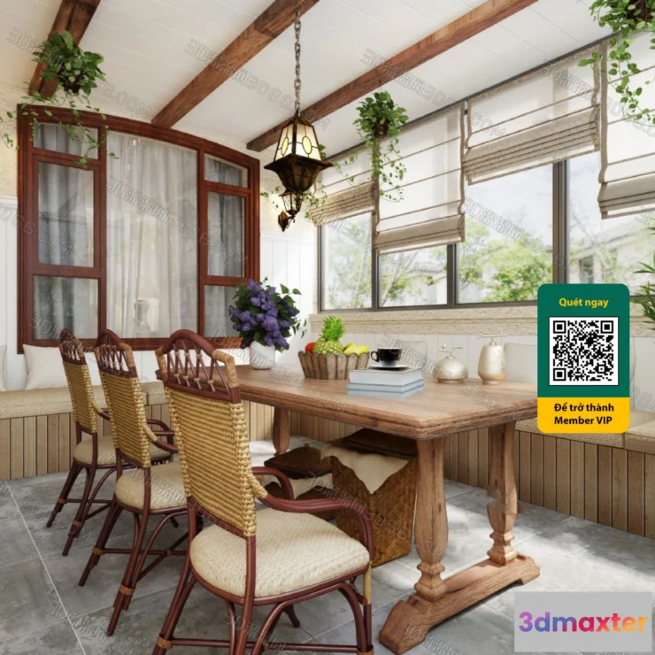 1250680 - COURTYARD - VRAY  CORONA - 3D MODEL - 6464