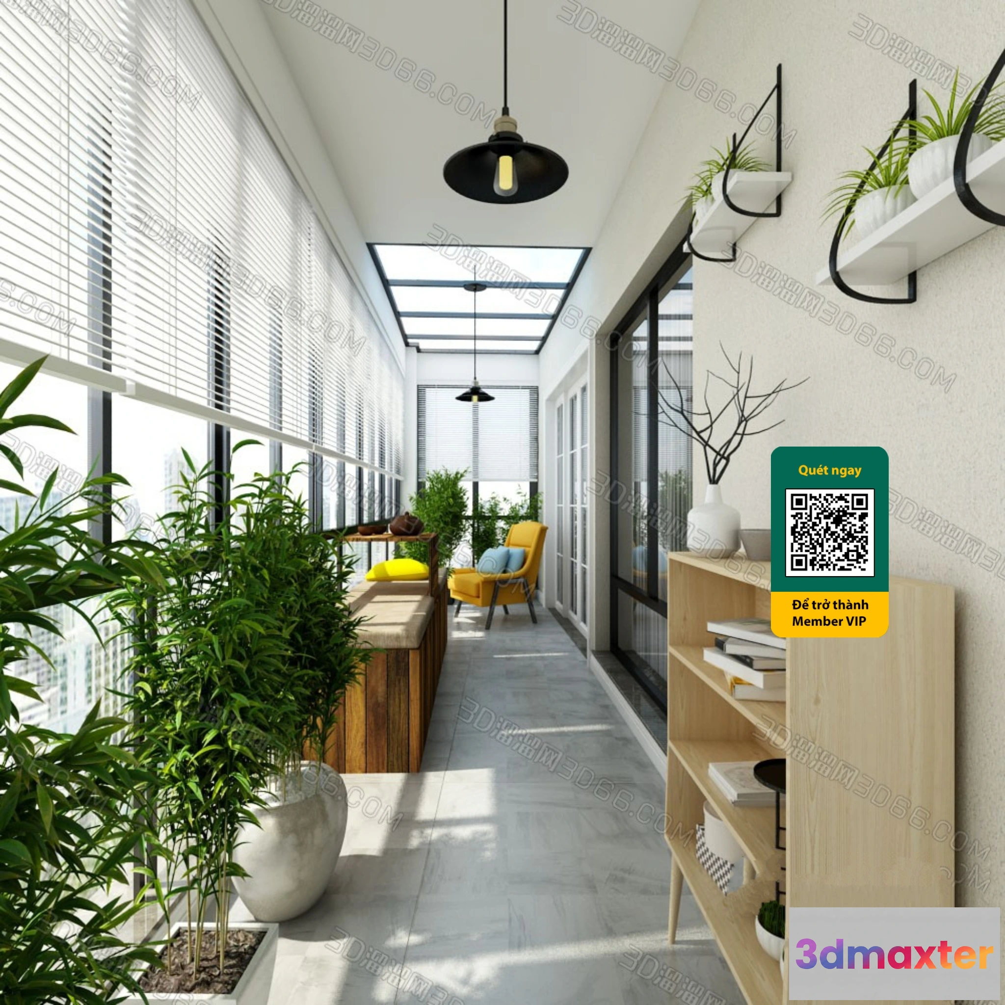 1250710 - COURTYARD - VRAY  CORONA - 3D MODEL - 6479