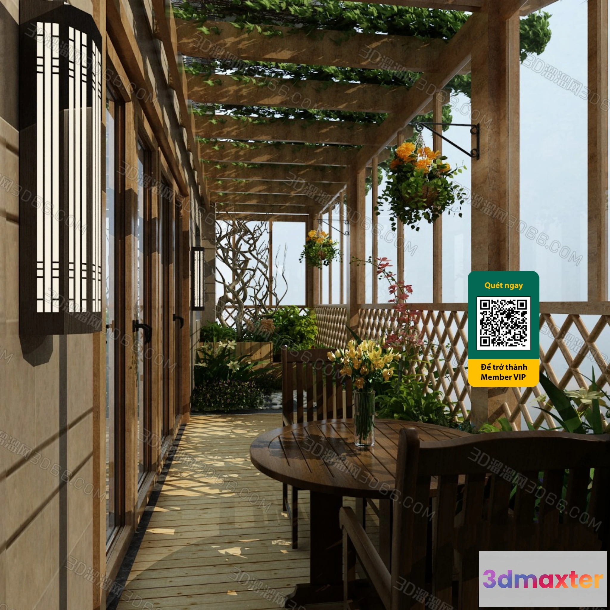 1250750 - COURTYARD - VRAY  CORONA - 3D MODEL - 6499