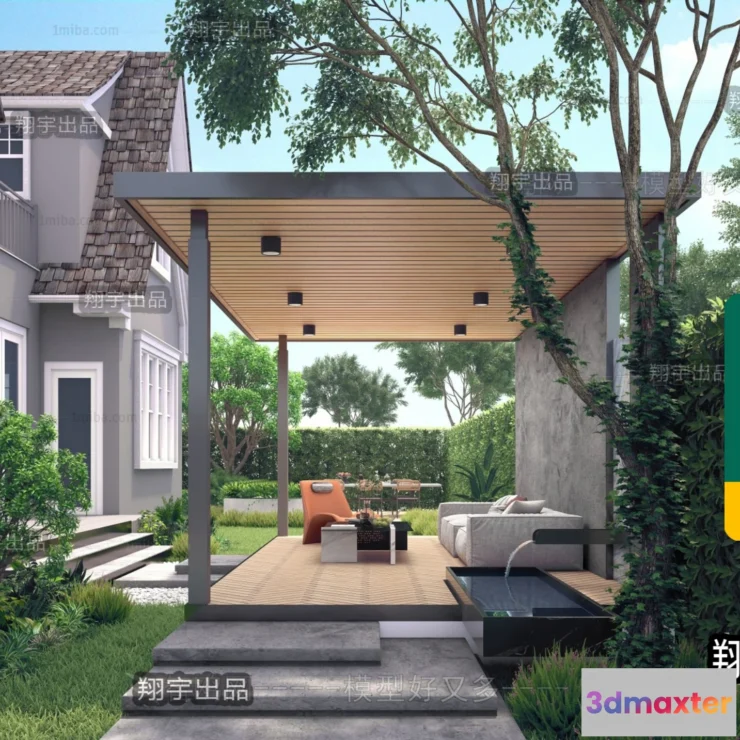 1250974 - COURTYARD - VRAY  CORONA - 3D MODEL - 6611