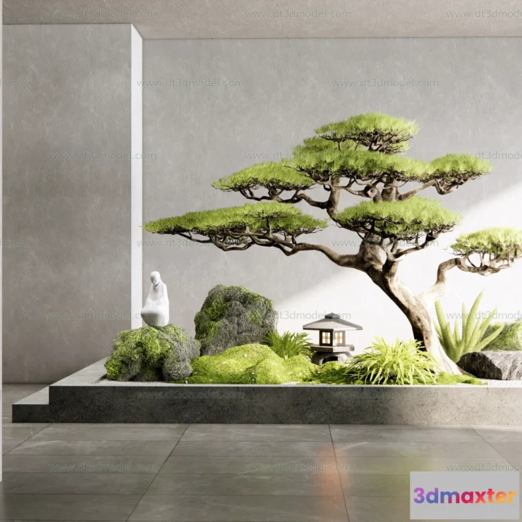 1686686 - Miniature Garden 3D Scenes - Interior Plants - 076 - VRAY Render 3D Max