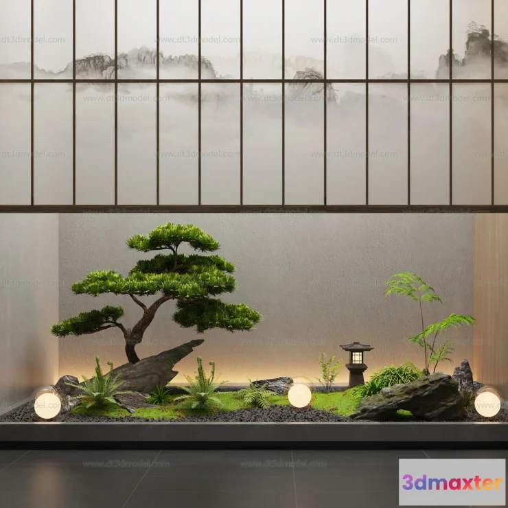 1686722 - Miniature Garden 3D Scenes - Interior Plants - 094 - VRAY Render 3D Max
