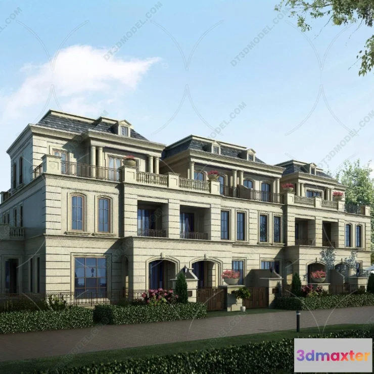 1579524 - Europe Style Villa 3D Model - 3D Blocks - 005 3D Max