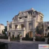 1579546 - Europe Style Villa 3D Model - 3D Blocks - 016 3D Max
