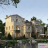 1579552 - Europe Style Villa 3D Model - 3D Blocks - 019 3D Max