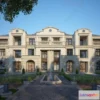 1579576 - Europe Style Villa 3D Model - 3D Blocks - 031 3D Max