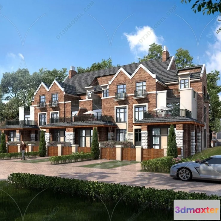 1579578 - Europe Style Villa 3D Model - 3D Blocks - 032 3D Max