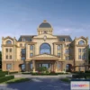 1579580 - Europe Style Villa 3D Model - 3D Blocks - 033 3D Max