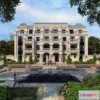 1579594 - Europe Style Villa 3D Model - 3D Blocks - 040 3D Max