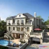 1579634 - Europe Style Villa 3D Model - 3D Blocks - 060 3D Max