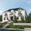1579636 - Europe Style Villa 3D Model - 3D Blocks - 061 3D Max