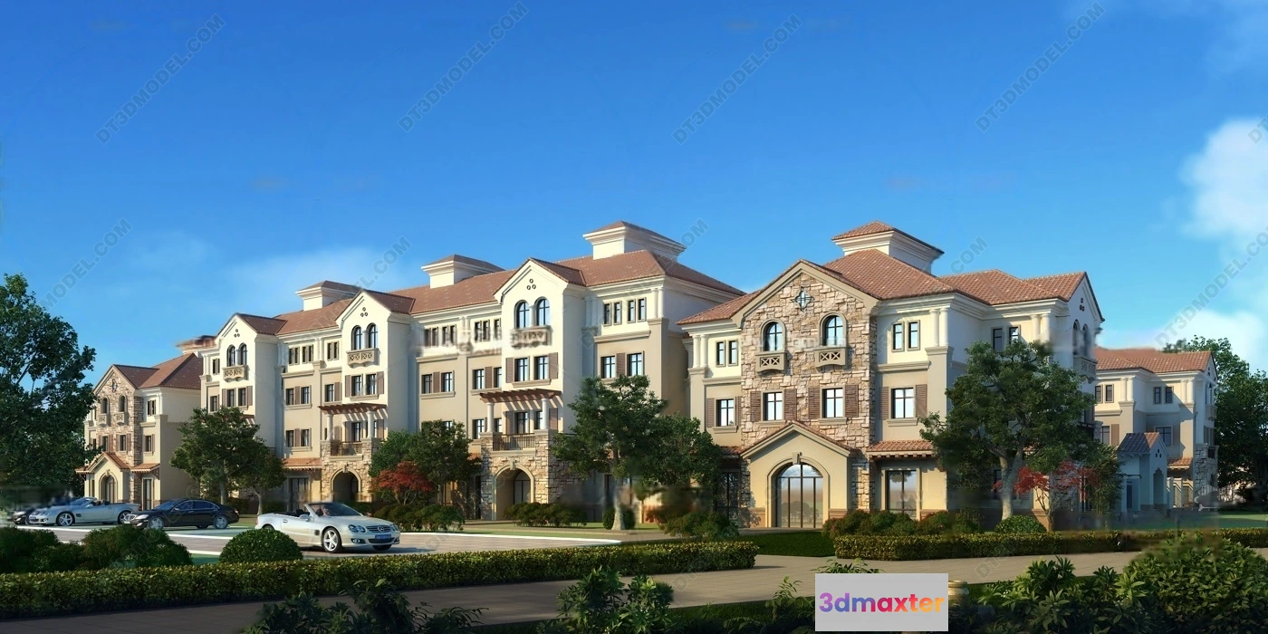 1579658 - Europe Style Villa 3D Model - 3D Blocks - 072 3D Max