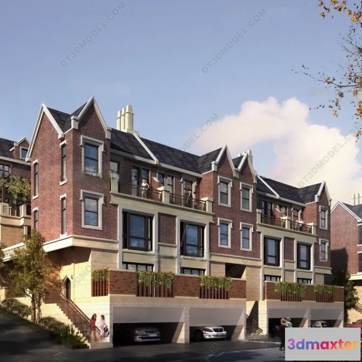 1579664 - Europe Style Villa 3D Model - 3D Blocks - 075 3D Max