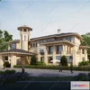 1579688 - Europe Style Villa 3D Model - 3D Blocks - 087 3D Max