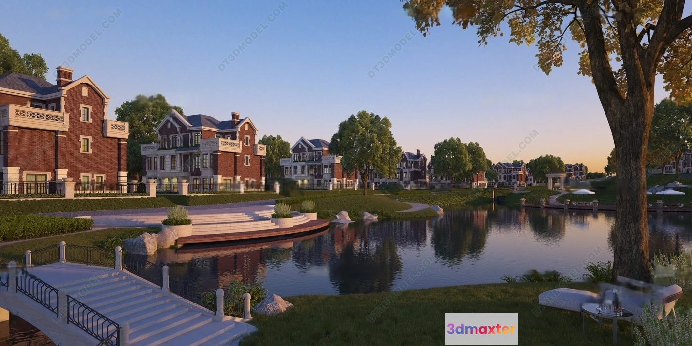 1579690 - Europe Style Villa 3D Model - 3D Blocks - 088 3D Max