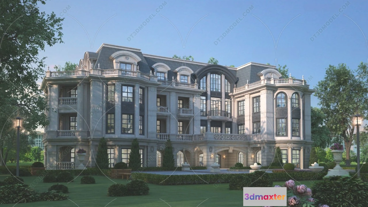 1579738 - Europe Style Villa 3D Model - 3D Blocks - 112 3D Max