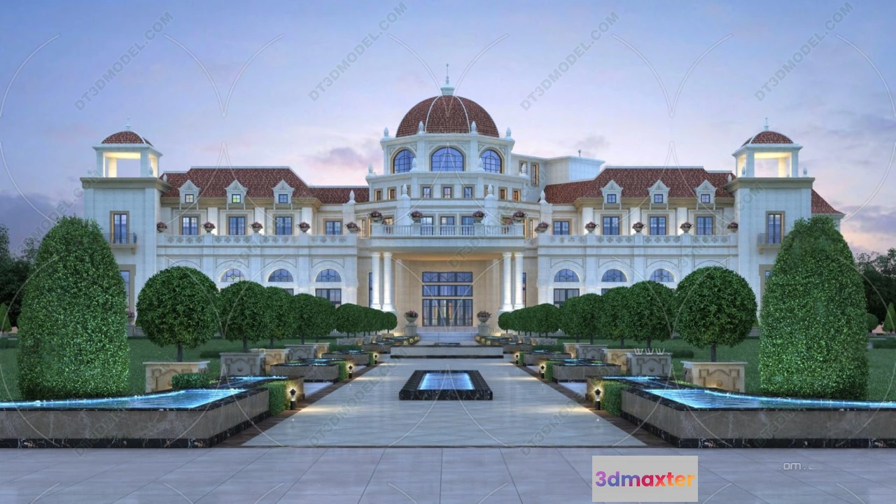 1579740 - Europe Style Villa 3D Model - 3D Blocks - 113 3D Max