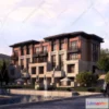 1579770 - Europe Style Villa 3D Model - 3D Blocks - 128 3D Max