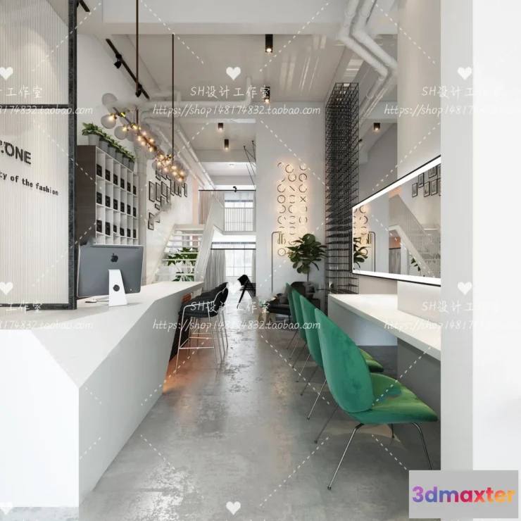 1112754 - BARBER SHOP 3D SCENES - VRAY RENDER - 01