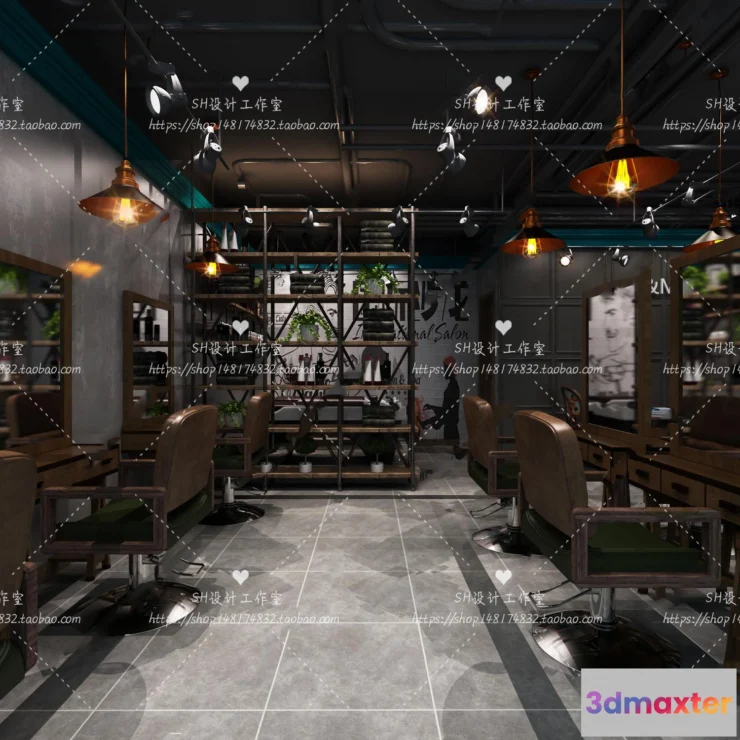 1112758 - BARBER SHOP 3D SCENES - VRAY RENDER - 03