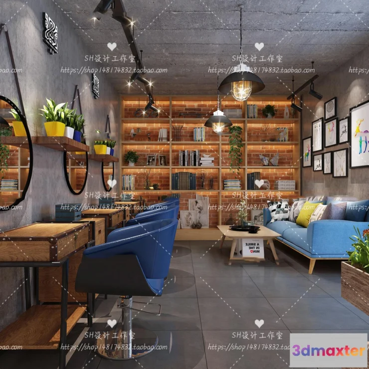 1112762 - BARBER SHOP 3D SCENES - VRAY RENDER - 05