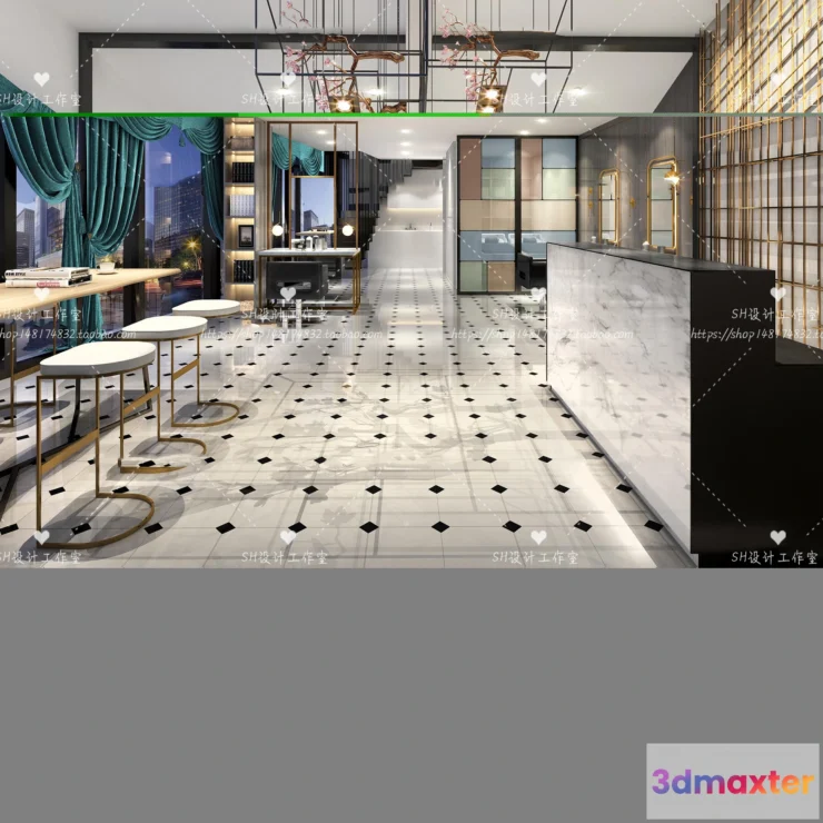 1112778 - BARBER SHOP 3D SCENES - VRAY RENDER - 13