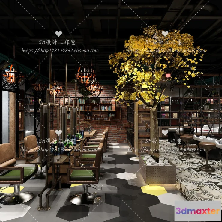 1112782 - BARBER SHOP 3D SCENES - VRAY RENDER - 15