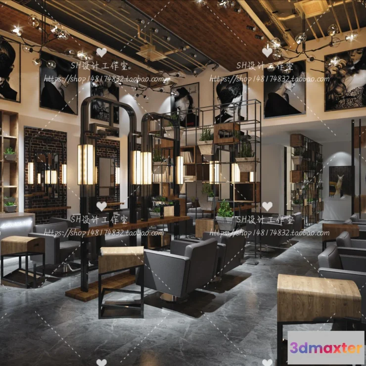 1112790 - BARBER SHOP 3D SCENES - VRAY RENDER - 19