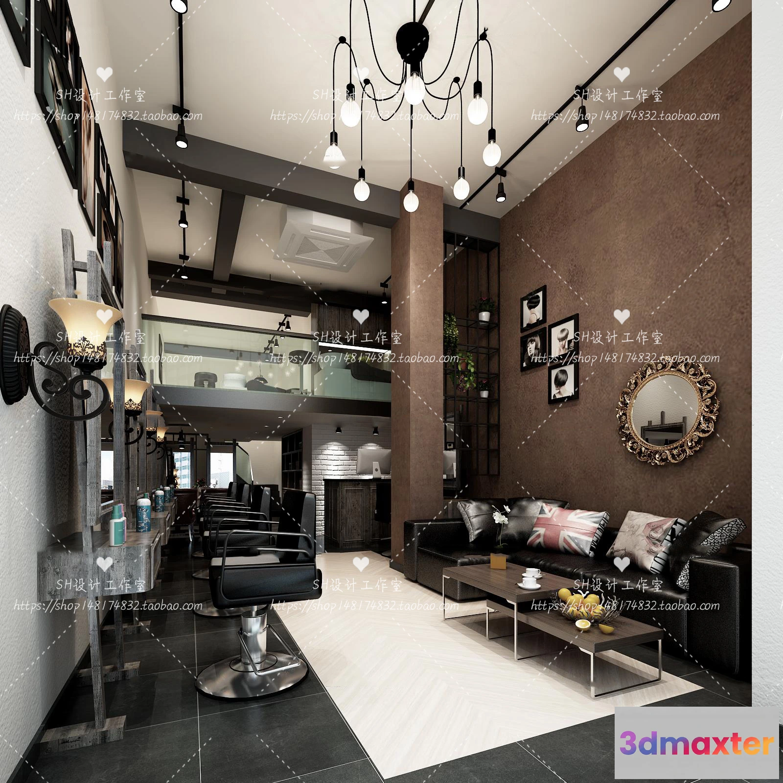 1112828 - BARBER SHOP 3D SCENES - VRAY RENDER - 38