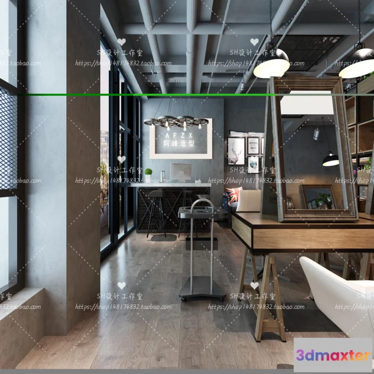 1112830 - BARBER SHOP 3D SCENES - VRAY RENDER - 39