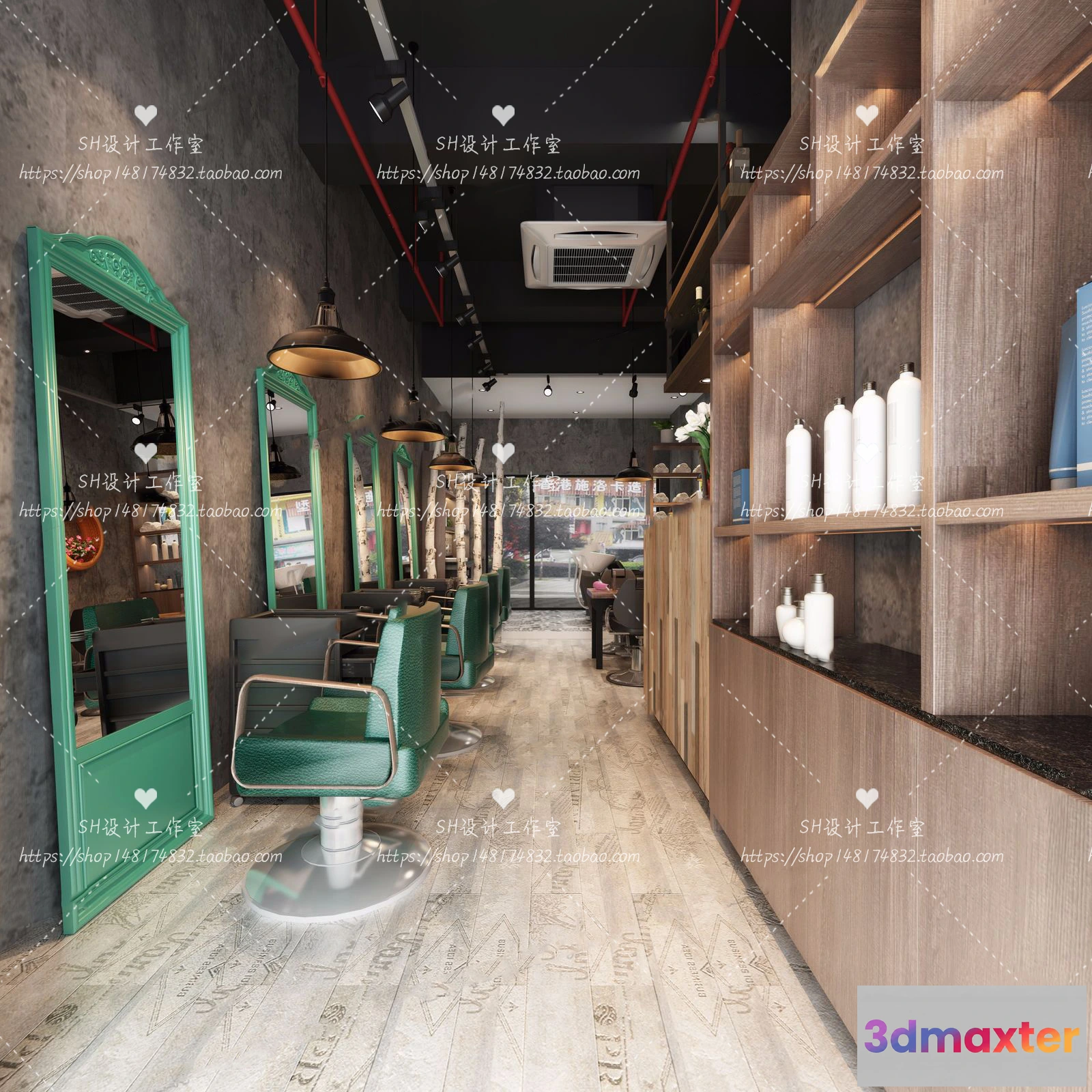 1112836 - BARBER SHOP 3D SCENES - VRAY RENDER - 42