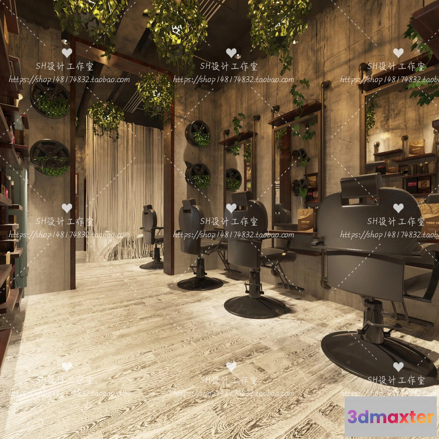 1112844 - BARBER SHOP 3D SCENES - VRAY RENDER - 46