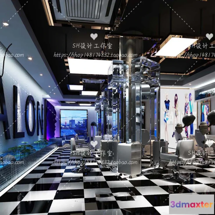 1112854 - BARBER SHOP 3D SCENES - VRAY RENDER - 51