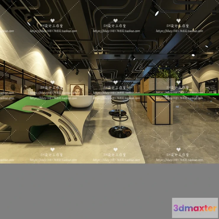 1112856 - BARBER SHOP 3D SCENES - VRAY RENDER - 52