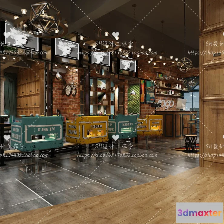 1112882 - BARBER SHOP 3D SCENES - VRAY RENDER - 65