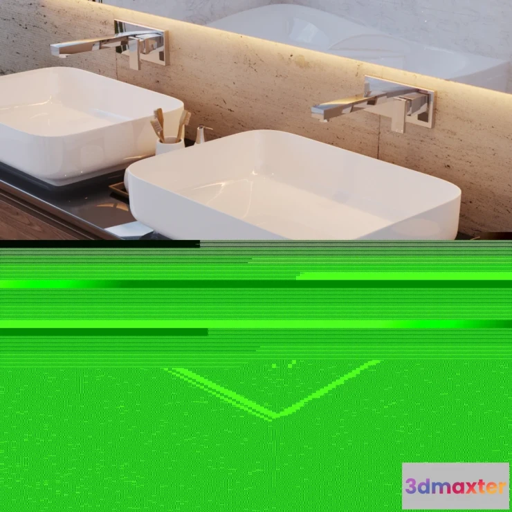 1205516 - CORONA SCENES - BATHROOM TRAVERTINO