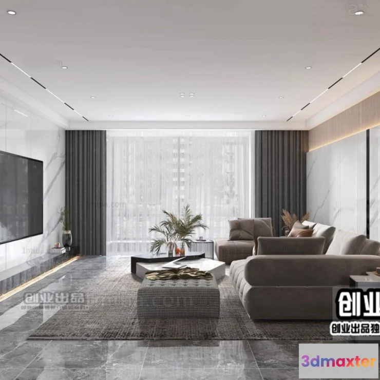 1246566 - MINIMALIST STYLE - VRAY  CORONA - 3D MODEL - 4407