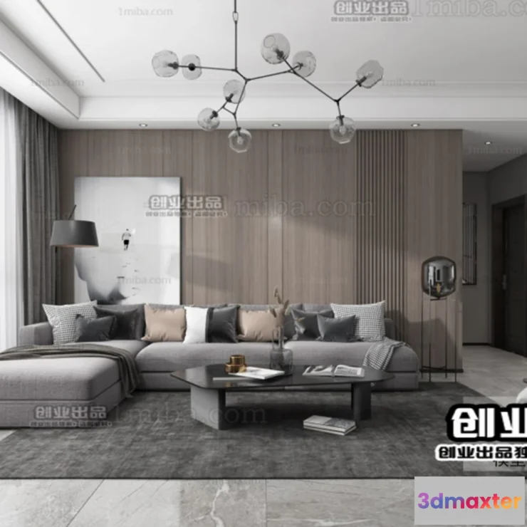 1246576 - MINIMALIST STYLE - VRAY  CORONA - 3D MODEL - 4412