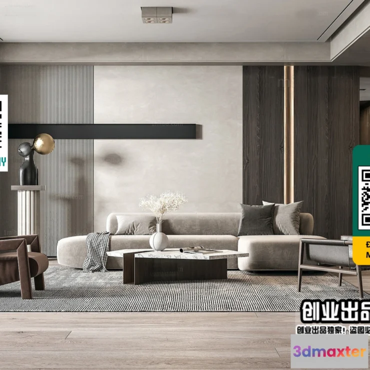 1246582 - MINIMALIST STYLE - VRAY  CORONA - 3D MODEL - 4415