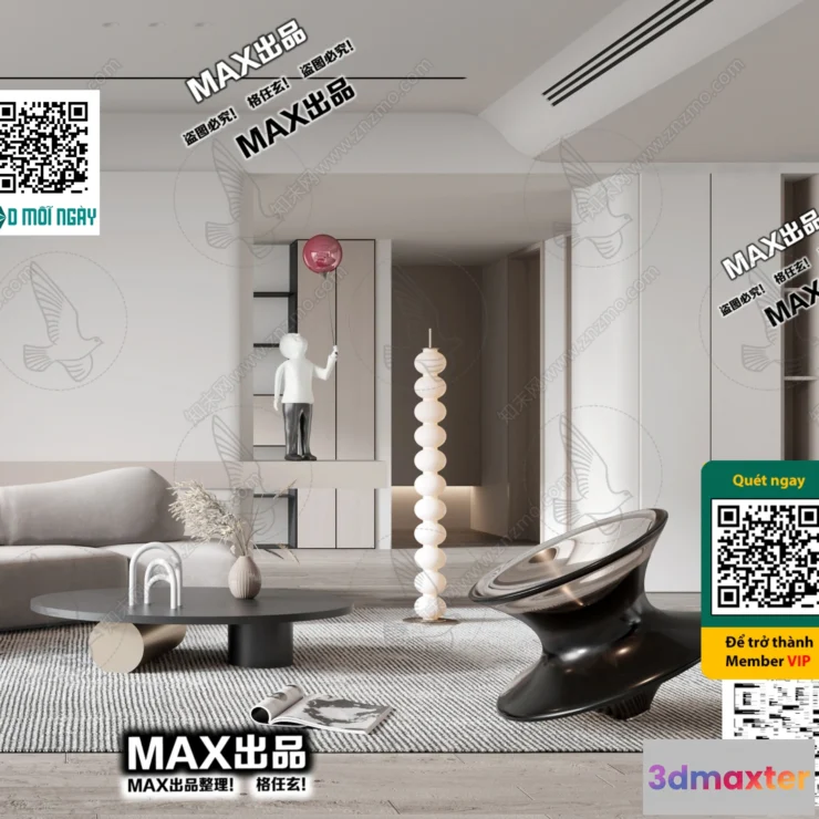 1247804 - MINIMALIST STYLE - VRAY  CORONA - 3D MODEL - 5026