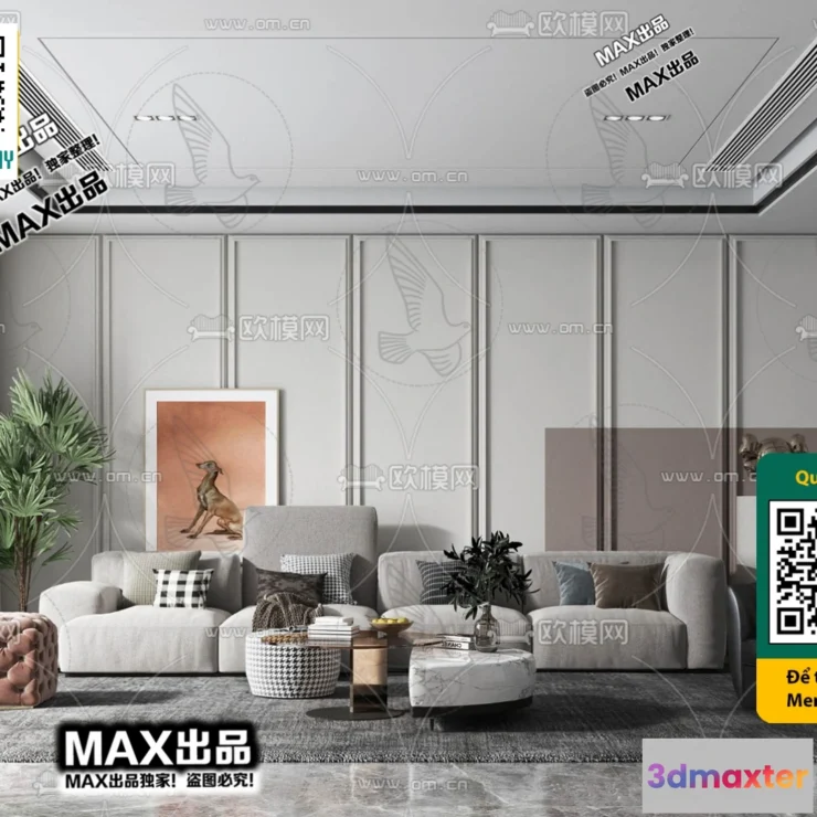 1247844 - MINIMALIST STYLE - VRAY  CORONA - 3D MODEL - 5046