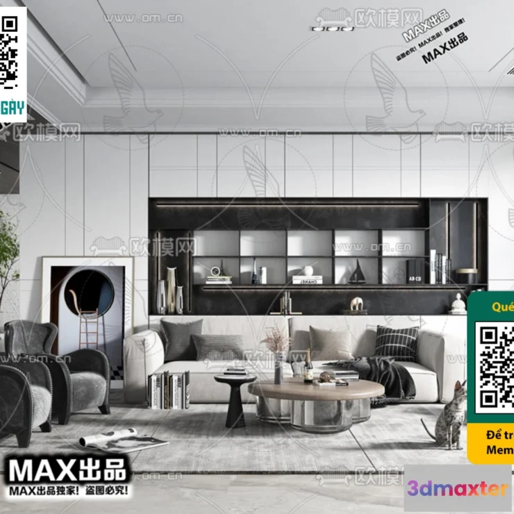 1247846 - MINIMALIST STYLE - VRAY  CORONA - 3D MODEL - 5047